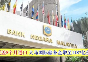 大马国际储备金增至1187亿美元 可覆盖5个月进口