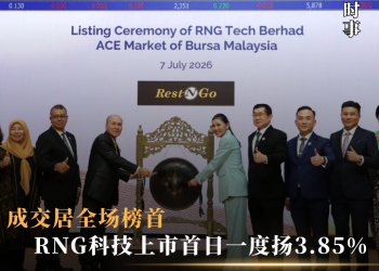 RNG科技上市首日一度扬3.85% 成交居全场榜首